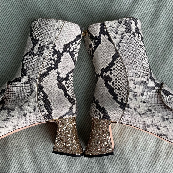 ROCHAS PARIS *BRAND NEW* | Python Glitter Ankle Bootie | IT 40 - Picture 4 of 15